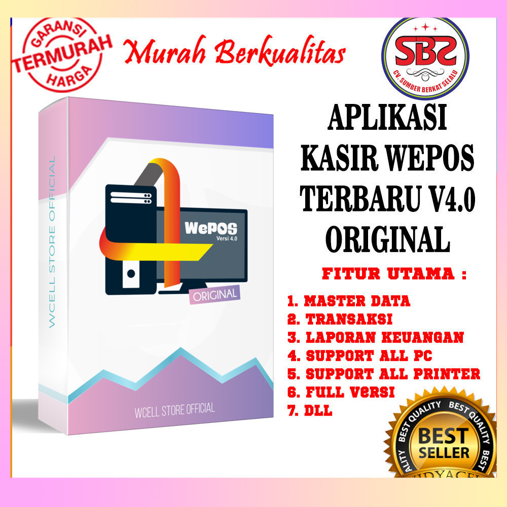 WEPOS 4.0 ORIGINAL SOFTWARE PROGRAM APLIKASI KASIR WePos 4.0 mirip iPos 4.0.3.7 Original 100% SUPPOR