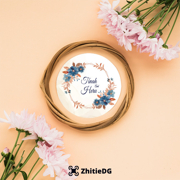 

Zhitie - Cetak sticker bulat wedding / Print stiker souvenir pernikahan / Sticker bulat custom nama Big Size