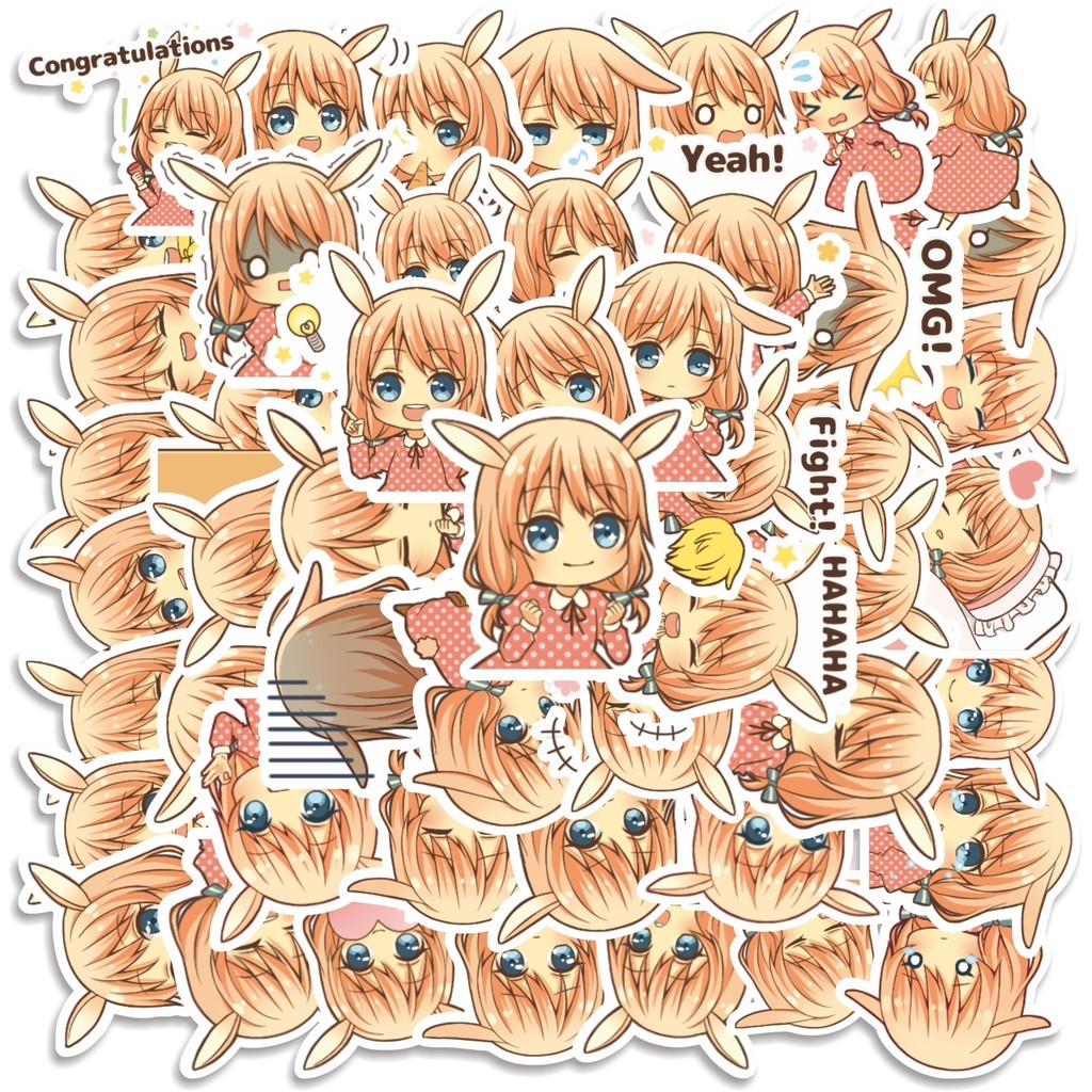 

COD 50 Pcs Stiker Cartoon Bunny Girl V1 Lucu Anti Air Untuk Dekorasi Notebook Sepeda Skateboard Handphone