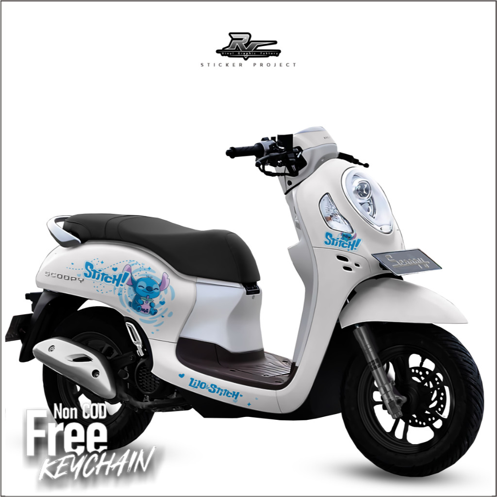 

Decal Sticker Honda Scoopy FI Stiker Fullbody Scoopy Tahun 2013-2016, 2017-2020, 2021-2024 stitch