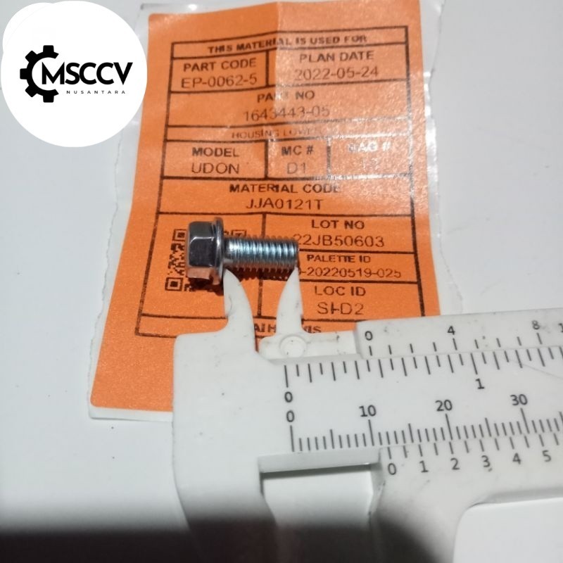 Baut Blok kunci 8 M6 x 12 original universal baut 10