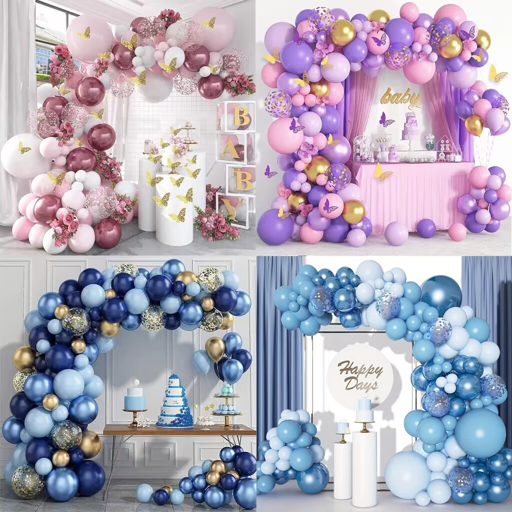 Balon Garland Karangan Bunga Warna Untuk Dekorasi Pesta Ulang Tahun Balon Ulang Tahun Dekorasi Latex