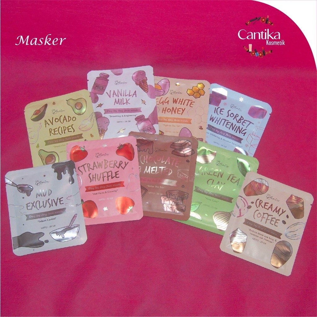 CANTIKA - Masker wajah bubuk organik lea gloria besar 10gr mask herbal grosir reseller bisa