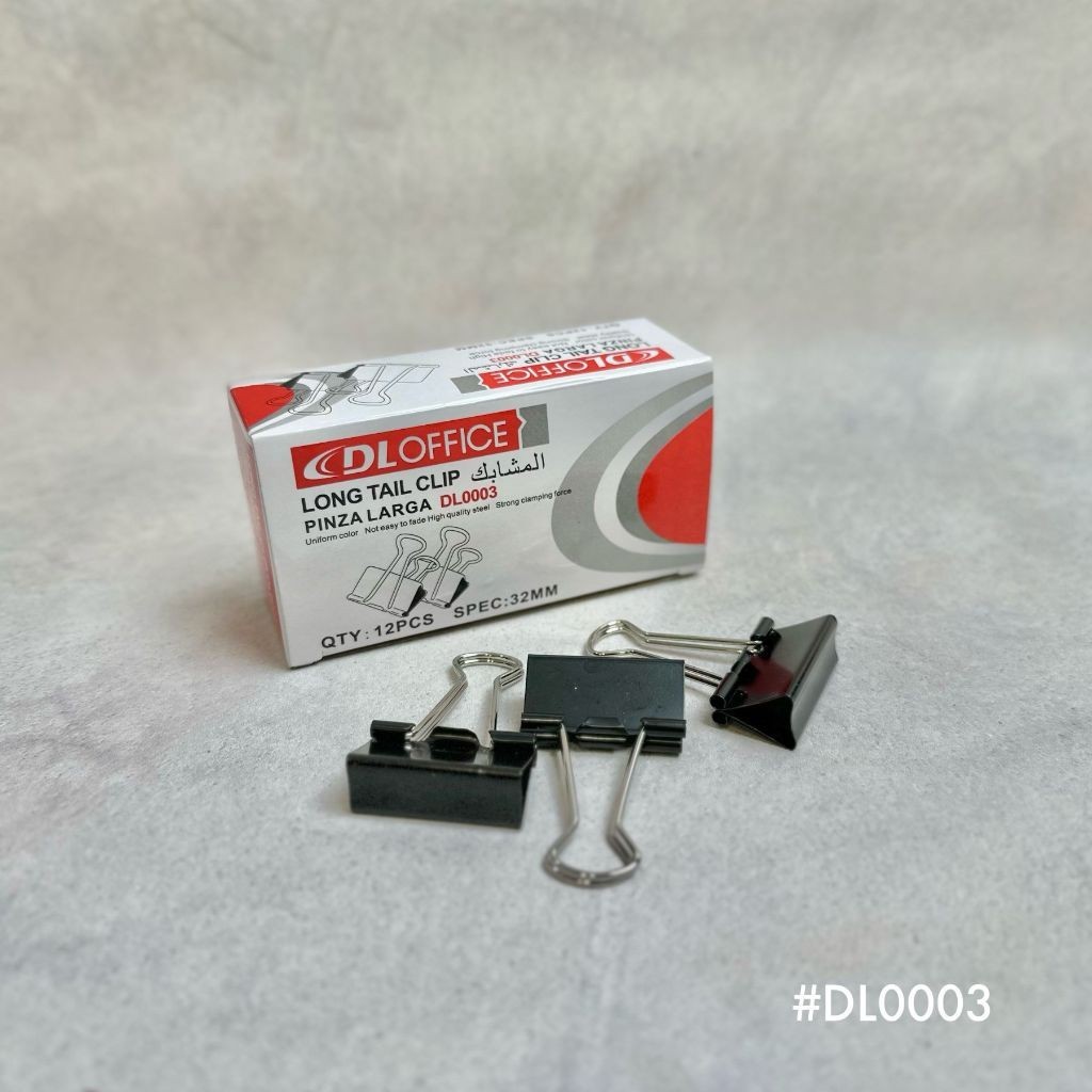 

Binder Clip Impor DL003 Ukuran 32 mm Penjepit Kertas No 155 Klip Binder 1 Box Isi 12 Pcs - SHAGB