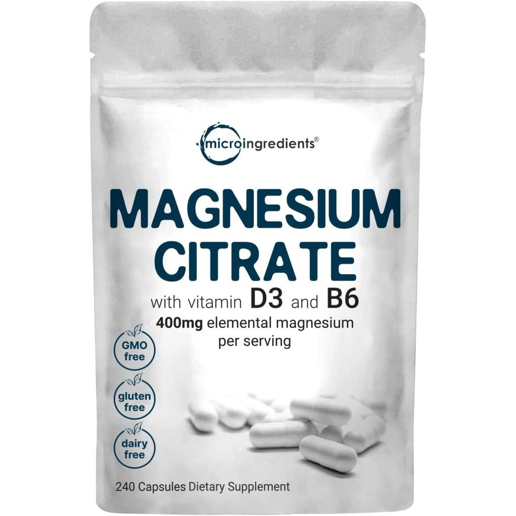 Microingredients Magnesium Citrate 400mg 240 Capsule
