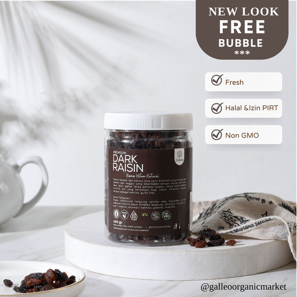 

Kismis Hitam Dark Raisin Galleo Premium