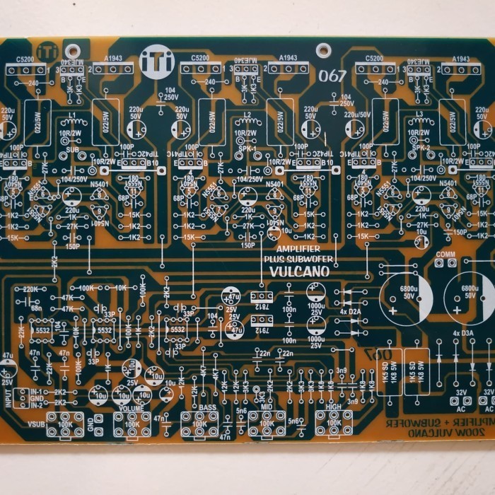 Part Tool PCB Power Amplifier 2.1 Subwoofer Vulcano Home Theater 2.1 Subwoofer