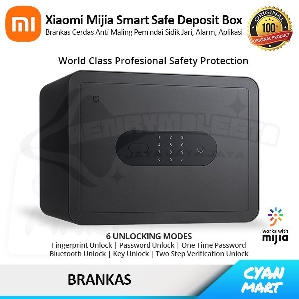Brankas Safety Xiaomi Mijia Smart Safe Deposit Box Fingerprint Alarm