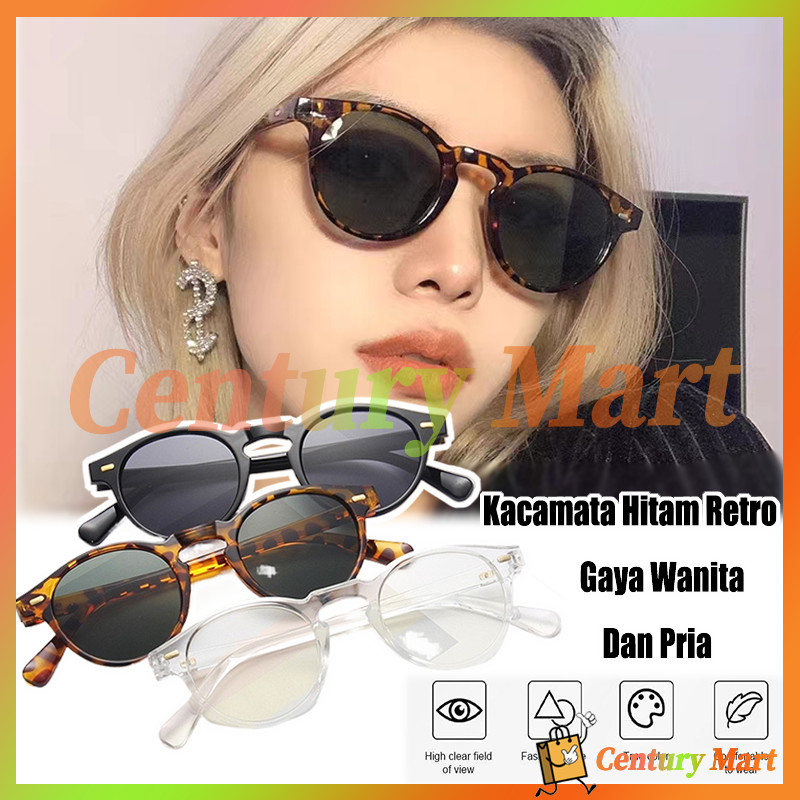 Kacamata Fashion Wanita Pria Gaya Retro Vintage Korea/Kacamata Hitam Retro Bingkai Gaya Vintage /Kac