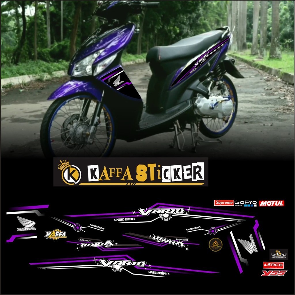 VARIASI Striping Vario 110 Karbu Cw - Striping Variasi List Vario 110 Karbu List Ungu VARIASI