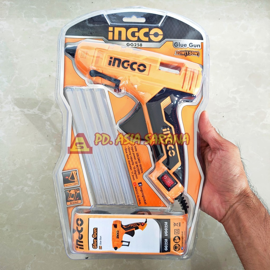 

Glue Gun 150w INGCO Listrik GG258 Lem Tembak Lilin Bakar Panas Cair
