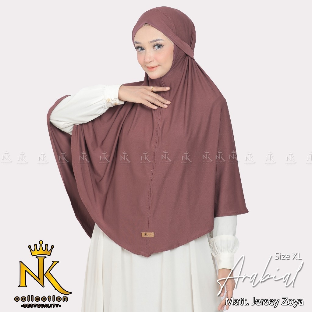 Bergo Instan Arabian Syari Jumbo XL Tali Non Pad Jersey Zoya Jilbab Instan Terbaru