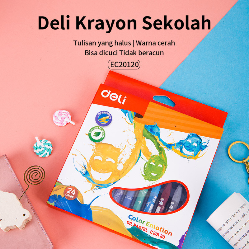 

Deli Crayon / Oil Pastel Color Emotion 24 Warna - EC20120