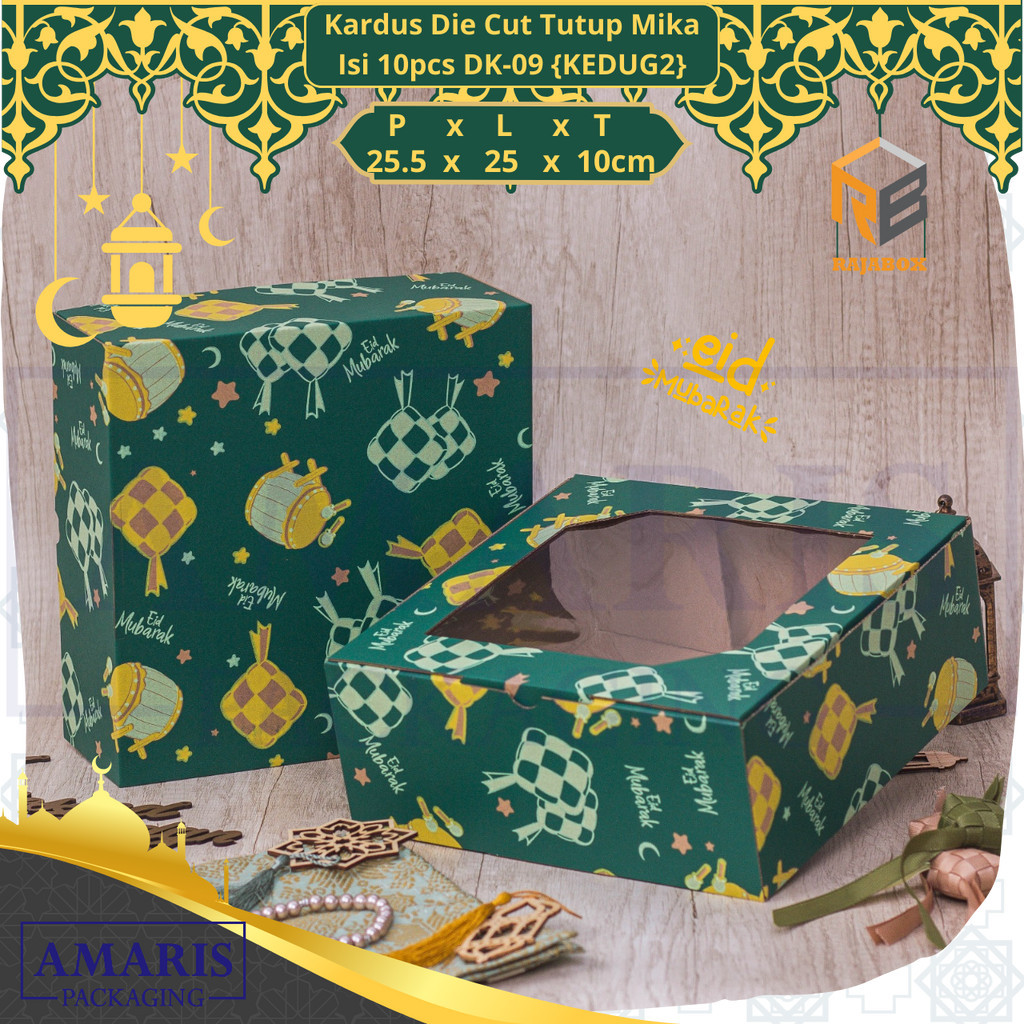 

Kardus Mika 25,5 x 25 x 10 cm / Box Die Cut / Cake Box Packaging / Kotak Kue Isi 10 Pcs (DK-09)