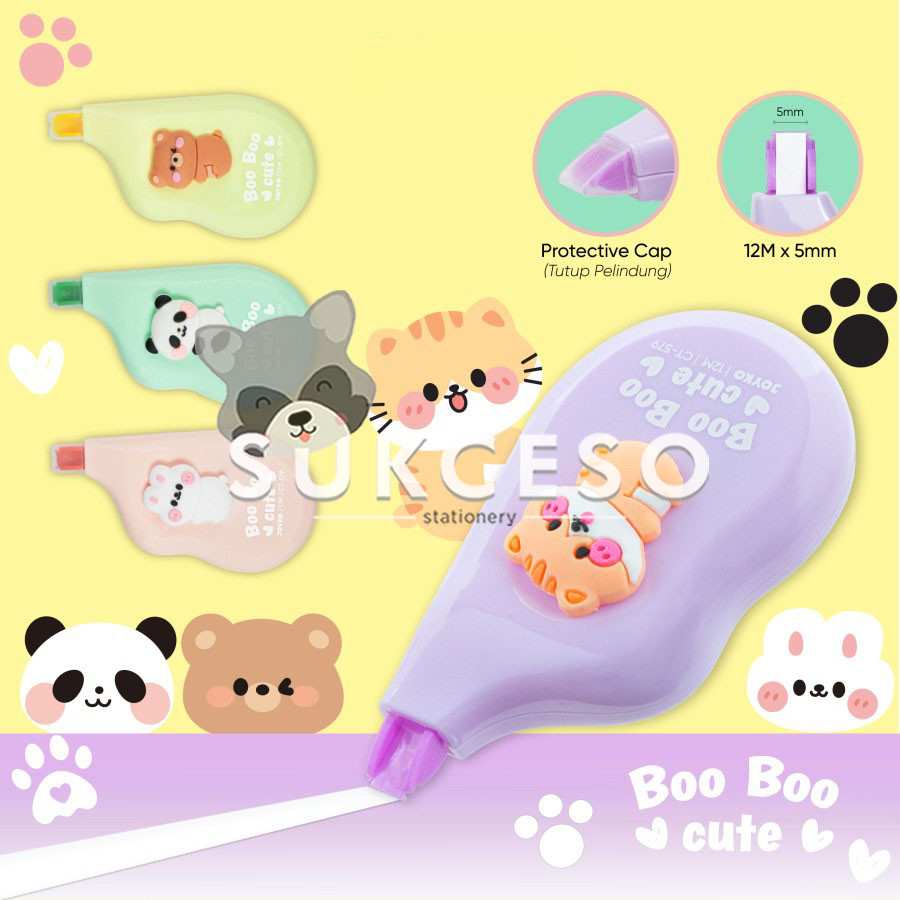 

Joyko Correction Tape CT-579 BooBoo Cute Pita Koreksi Lucu Animal Murah