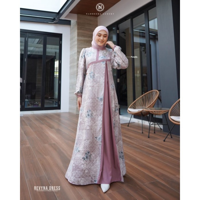 PROMO Revyna Dress Nadheera Luxury // Gamis Kondangan // Gamis ibu-ibu