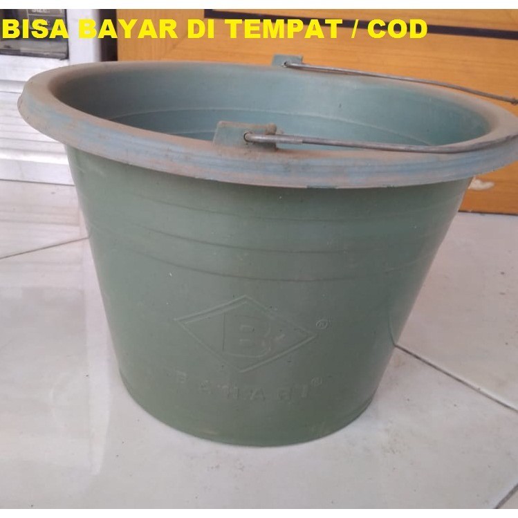 EMBER PLASTIK WARNA HITAM BAHARI / EMBER COR ANTI PECAH/ EMBER BANGUNAN SEDANG