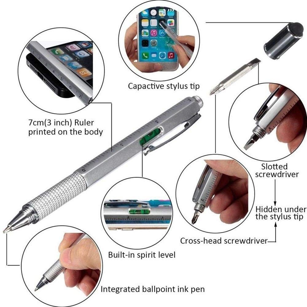 

Ballpoint Unik Multifungsi ada obeng stylus penggukur waterpass cocok untuk souvenir kado bolpen unik pulpen