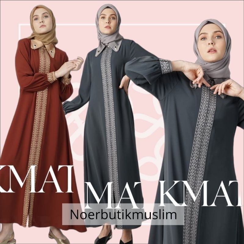Banting Harga - Hikmat Fashion Original A6613 Abaya Hikmat  noerbutikmuslim  Gamis turki Gamis turke