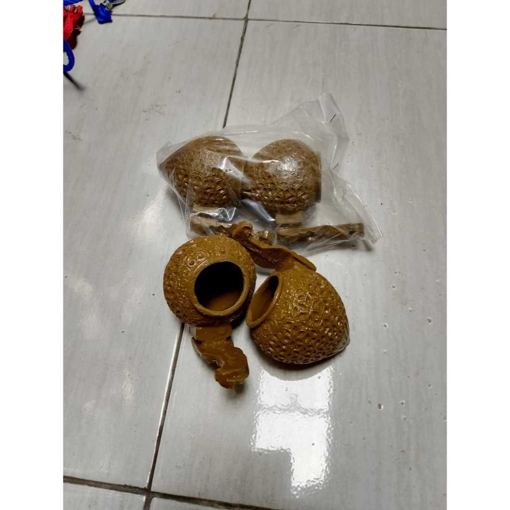 JUAL CEPUK FIBER AURORA 1 SET 2 PCS WADAH TEMPAT PAKAN MAKANAN MINUM BURUNG MURAI KACER KENARI PLECI