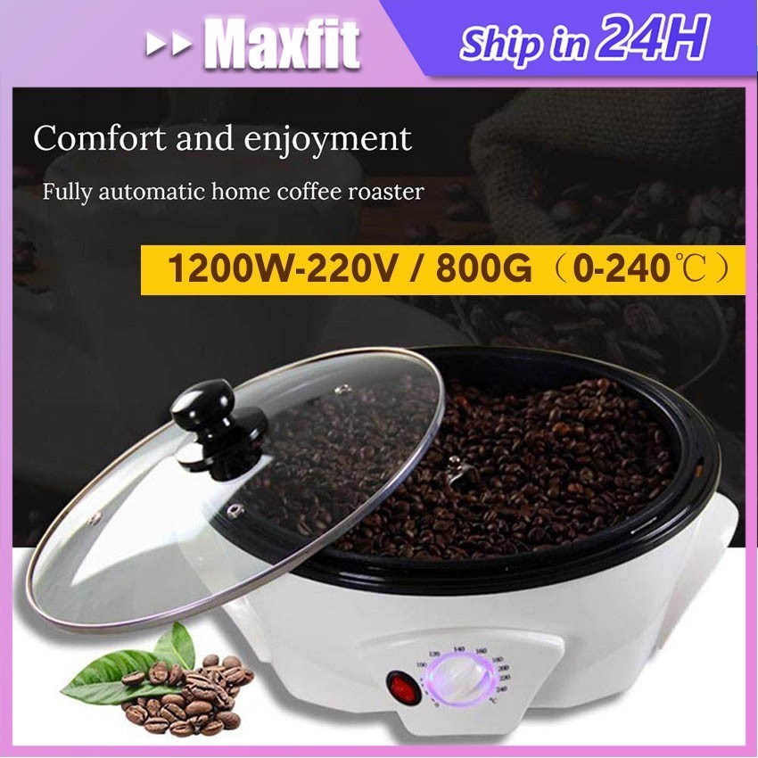 [Ready Stock] 800g 240℃ Mesin Roasting Biji Kopi Popcorn kacang Arabika Coffee Grill Machine Bean Ma