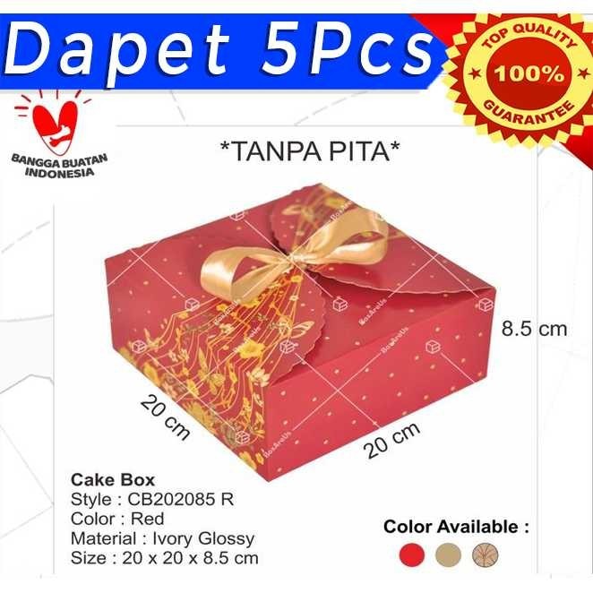 

100% Ori BOX DUS KUE CANTIK GIFT BOX PER 5PCS - CB202085