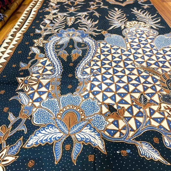 kain batik full tulis canting asli granit indigo ganes jogja solo