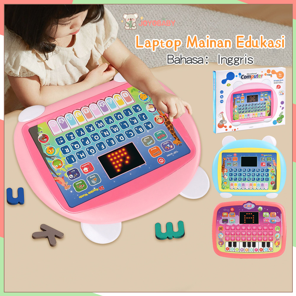 Joyobaby 2in1 Mainan Tablet Musik Piano Anak Mainan Laptop Anak Tablet Belajar Huruf Edukasi Anak Ma
