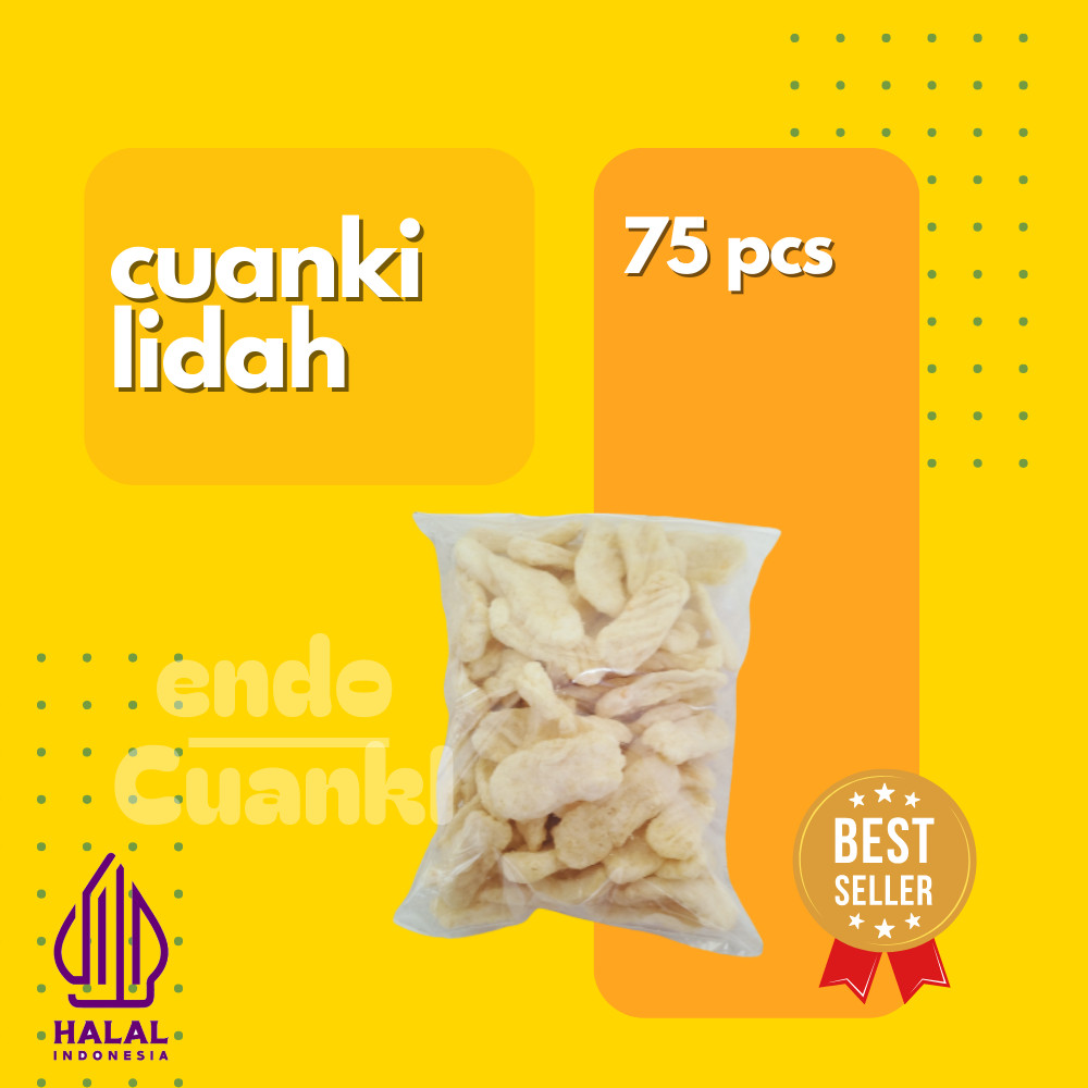 

75 Pcs CUANKI LIDAH 1 Bal Cuangki lidah Batagor Khas Garut Pelengkap Baso Aci, Seblak, Mie Instan