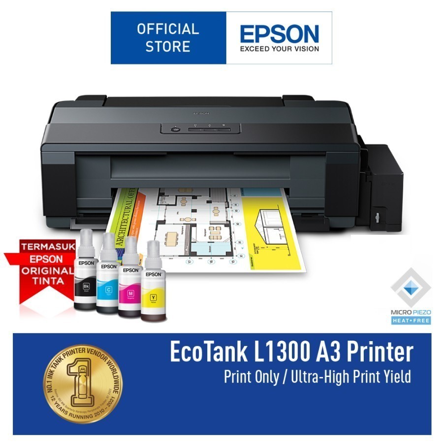 Printer Epson L-1300 Printer A3+ GARANSI RESMI