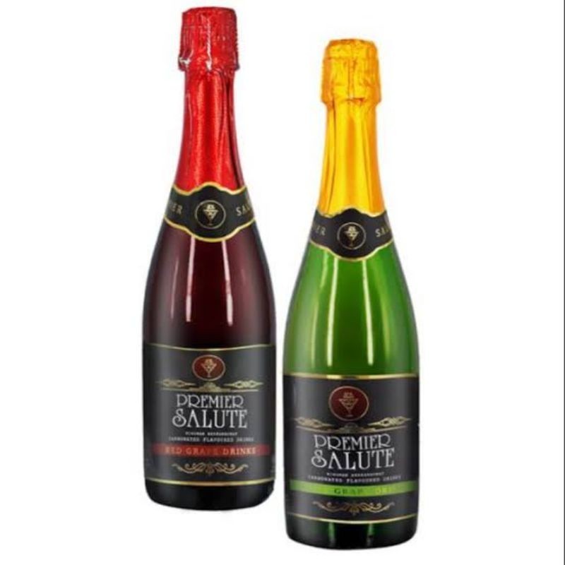 premier salute red grape sparkling/premier salute white grape sparkling/premier salute grape drink