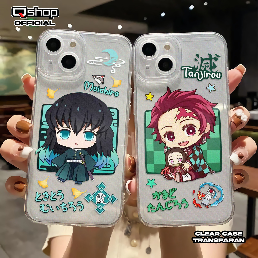 Clear Case Demon Slayer Series QS205 for Oppo A5S A16 A15 A17 A57 A18 A38 A12 A54 A58 A78 A55 RENO8 