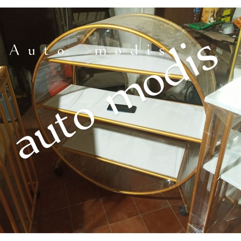 RAK EMAS BERTINGKAT BUKU SERBAGUNA AESTHETIC POT ORGANIZER AKSESORIS TINGKAT STORAGE LEMARI HIAS POJ