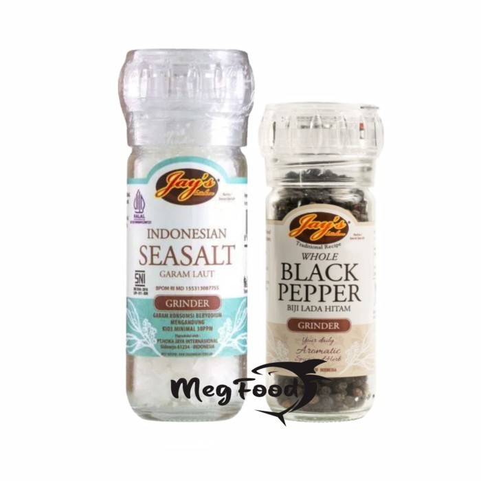 

Jay"s Gringer Sea Salt 100g | Whole Blackpepper 50g | Garam Konsumsi