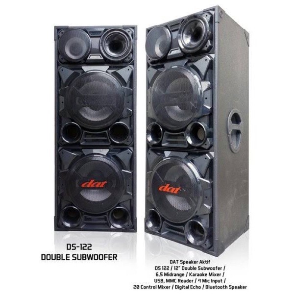 Speaker DAT DS 122 Speaker Aktif Dat 12 inch double woofer speaker DAT Transformer DAT DX122 15 inc double subwoofer