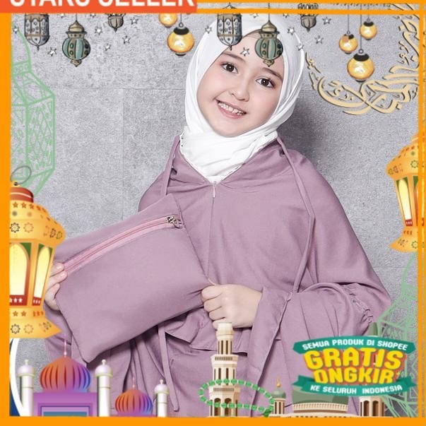 Promo Mukena Anak Remaja Tanggung Basic Polos 2In1 Travel Aisyah  Alantasik  Kisaran 6 7 8 9 10 12 1