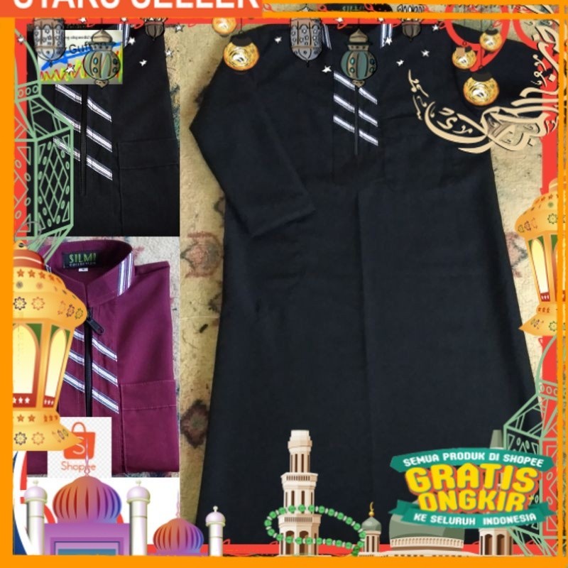 JUBAH ANAK/ GAMIS ANAK LAKI LAKI 2-14 TAHUN/ Pink Dusty Fanta Merah muda