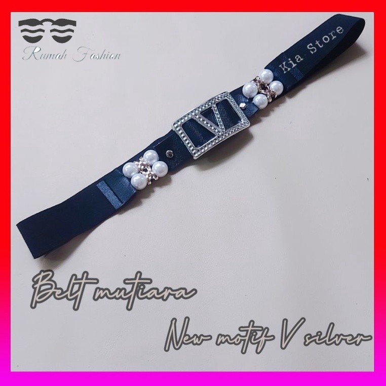 [BISA COD] IKAT PINGGANG WANITA MUTIARA MOTIF TERBARU/SABUK WANITA KARET MUTIARA/ BELT WANITA TERBAR