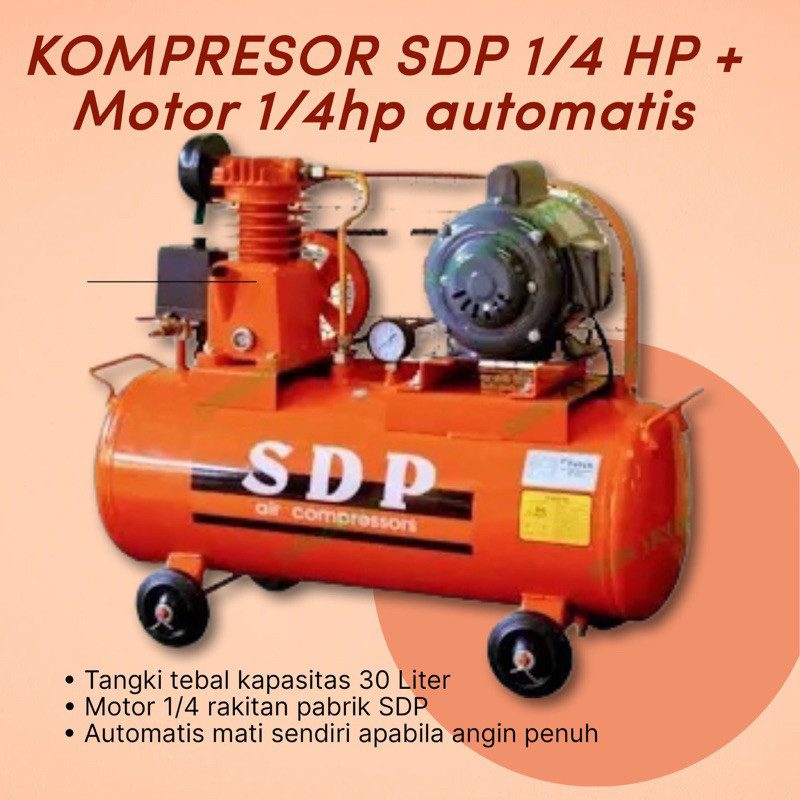 Kompresor 1/4 hp SDP auto + motor SDP 1/4 hp