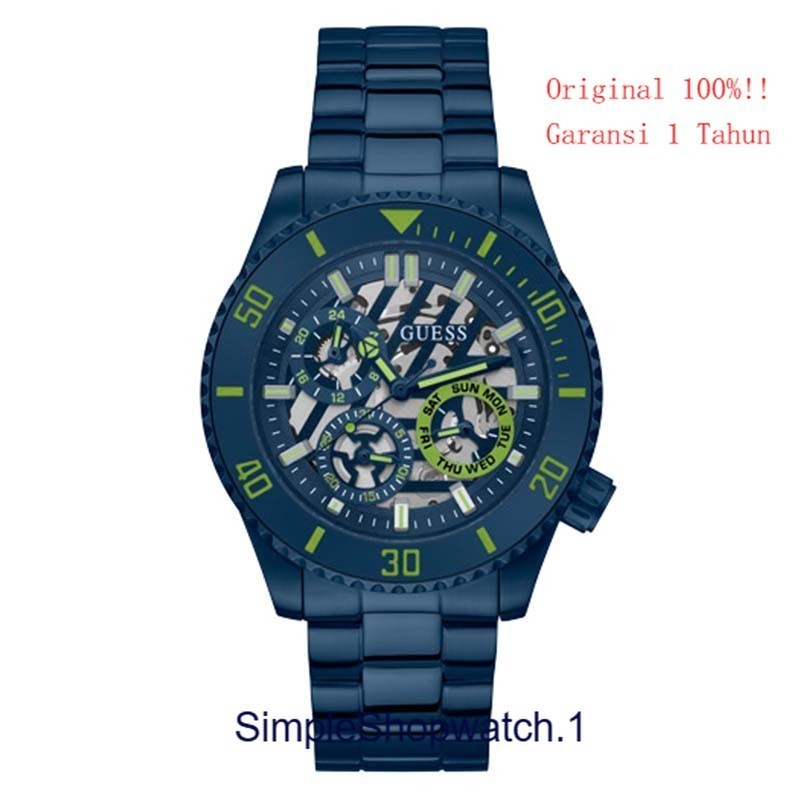 Original 100% GUESS GW0488G4 AXLE Jam Tangan Pria  Navy Garansi Resmi 1 Tahun
