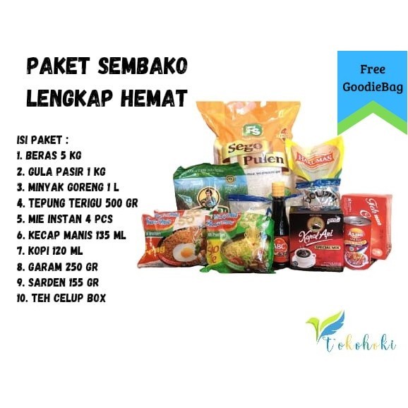 PAKET SEMBAKO LENGKAP HEMAT BERAS 5KG