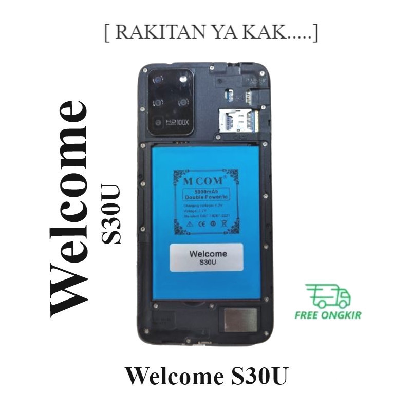 Battery Batere Batre Baterai Double Power Mcom Welcome S30U Kapasitas 5000 Mah