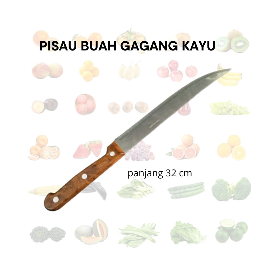 Pisau Dapur Gagang Kayu Tajam/Pisau Buah/Pisau Stainless