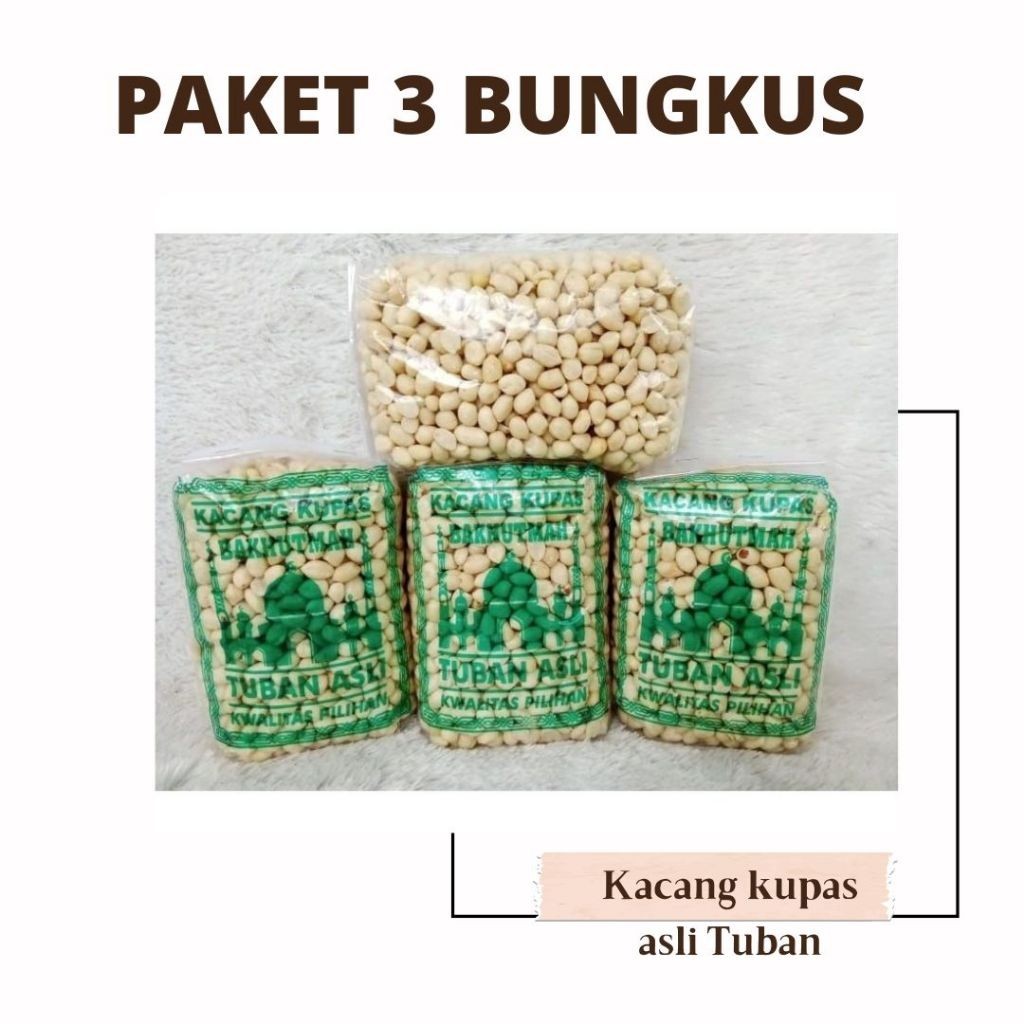 

3 PCS - Kacang Kupas Asli Tuban kualitas super kemasan 350 gr
