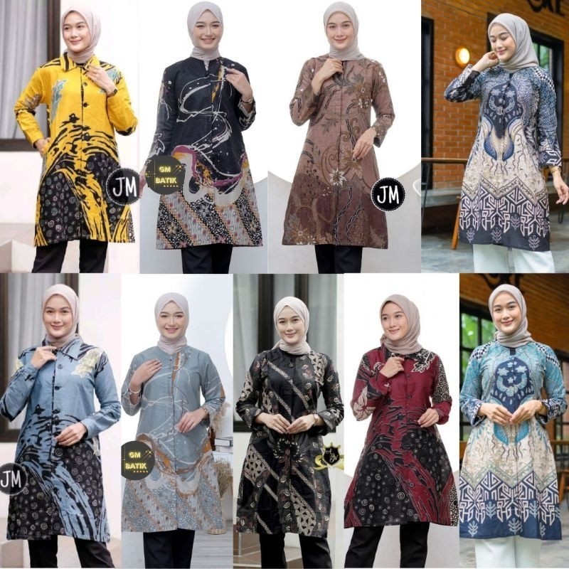 Tunik Batik (GMBATIK) - Baju Batik Tunik Wanita Support Busui Friendly terbaru