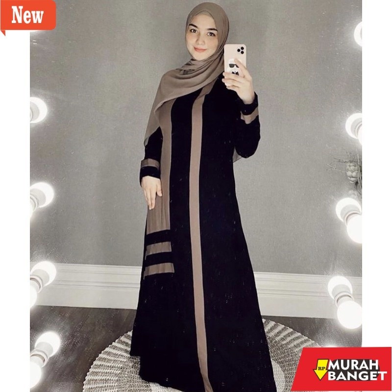 Gamis wanita untuk lebaran- promo-big sale-Best seller-dress hitam-abaya citra coksu-dress polos-mur