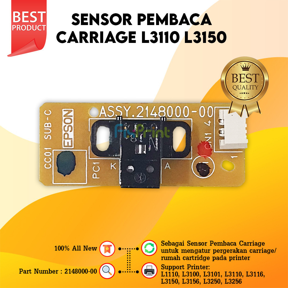 Sensor Pembaca Carriage L3110Printer Epson L1110 L1210 L1250 Assy Part Number 2148000-00