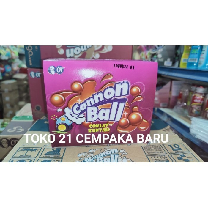 

Cannon Ball Rasa Coklat Kunyah 1 box isi 24 rasa