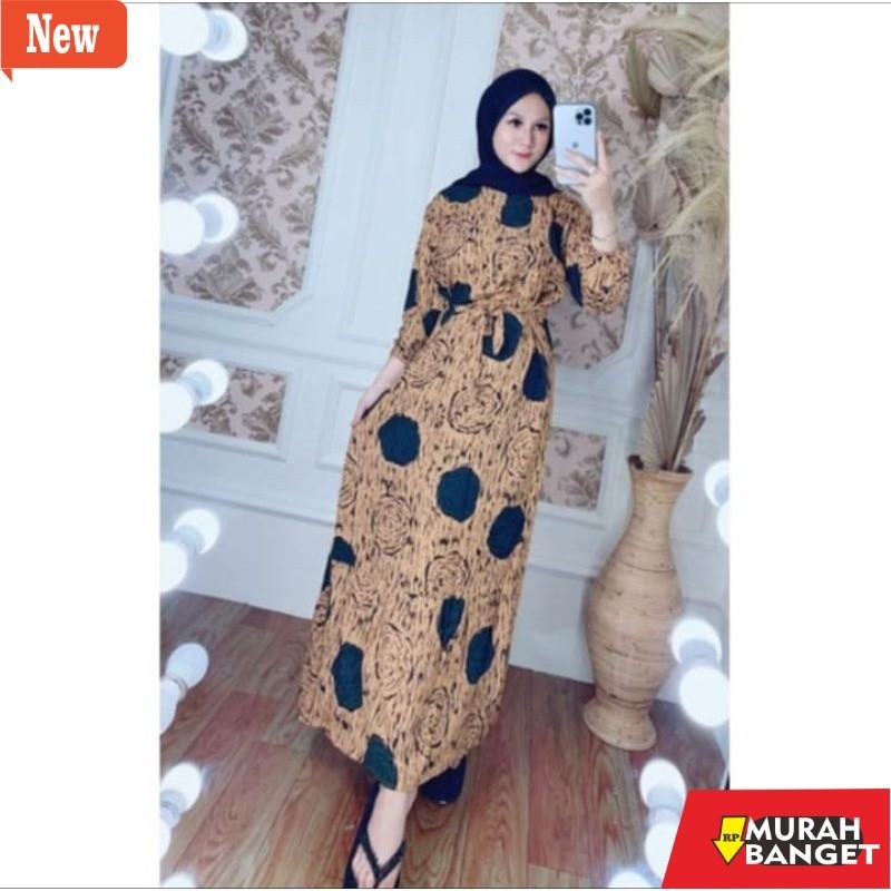 baju lebaran ala Timur Tengah- Daster Arab/ Daster Renda Busui / Daster Lengan panjang / Daster Aqui