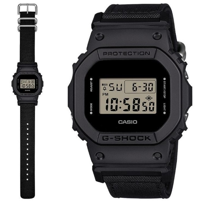 Original 100% Casio G-Shock DW-5600BCE-1DR Jam Tangan Pria Digital Kanvas Gshock Garansi resmi 2th